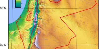 Карта Иордании топографическая