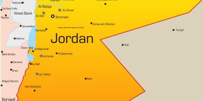 Карта Иордании на Ближнем Востоке