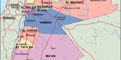 Карта Иордании политических