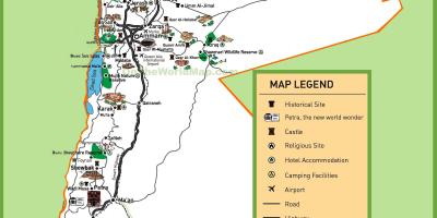 Карта Иордании туристических сайтах