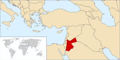 Иордания на карте мира